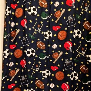 Sports Theme Shower Curtain width 64in , Length 70in and curtain rings